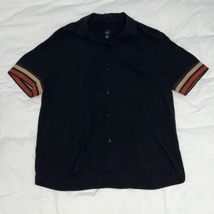 River Island Short Sleeve Camp Collar Button Up